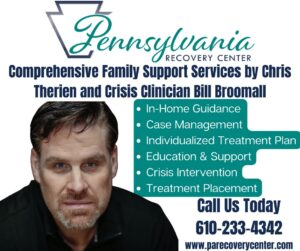 Family Services Chris Therien Flyers support guidance crisis intervention a & e james reidy caron foundation RCA addiction mental health inpatient outpatient in home counseling treatment planning