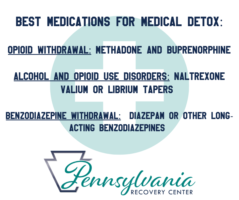 detox meds medical detox best medications for withdrawal alcohol opioids heroin fentanyl tranq benzos xanax valium klonopin