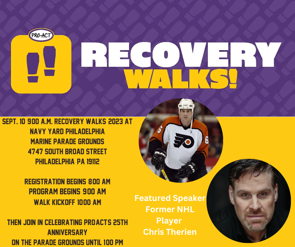Chris Therien pro act recovery walks addiction mental health treatment center rca caron